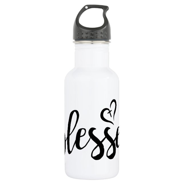 cute chic SIMPLY BLESSED | Stainless Steel Water Bottle (Front)