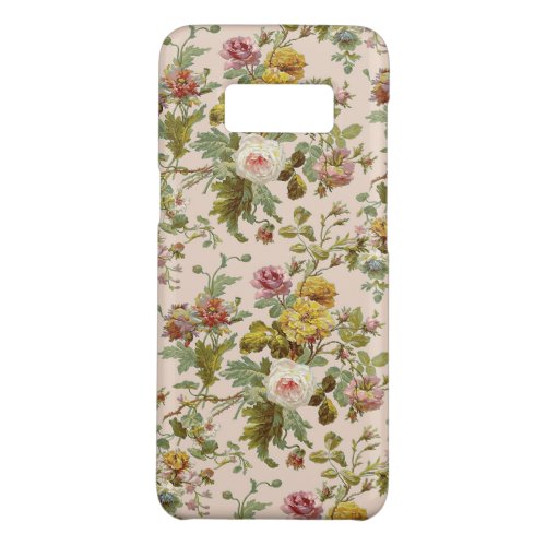 Cute Chic Stylish Vintage Pink Rose Flower Pattern Case_Mate Samsung Galaxy S8 Case