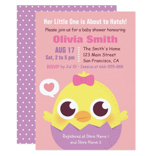 zazzle baby girl shower invitations