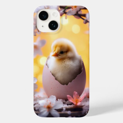 Cute Chick and Plum Blossom Case_Mate iPhone 14 Case