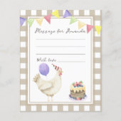 Cute chick birthday time capsule message (Front)