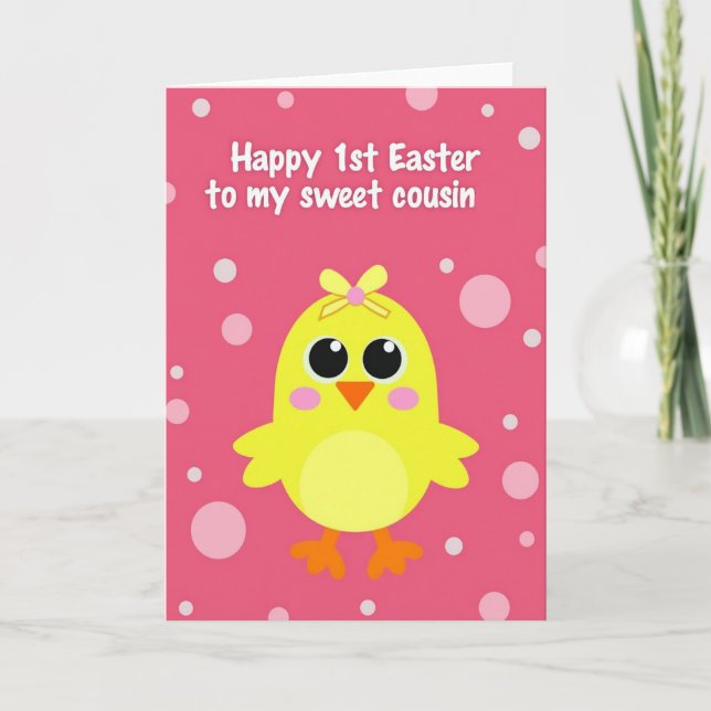 Cute Chick Celebration Card (Front)