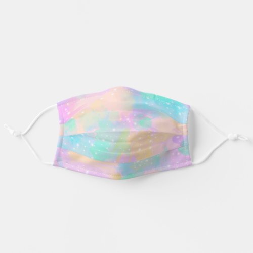 Cute chick colorful watercolor holographic adult cloth face mask