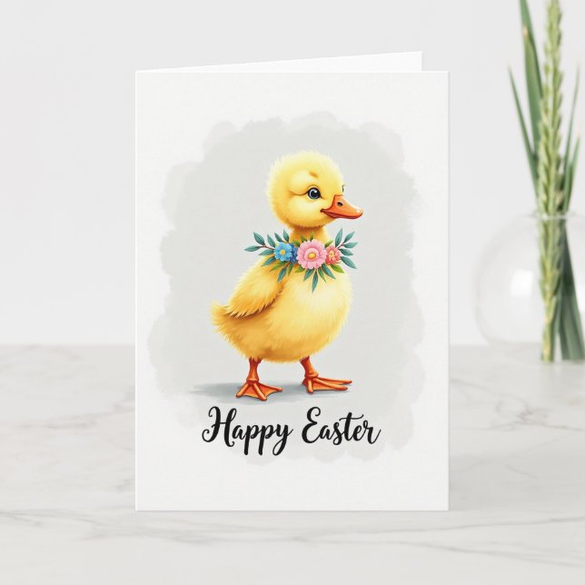 Cute Chick Easter Greeting Card (Front)