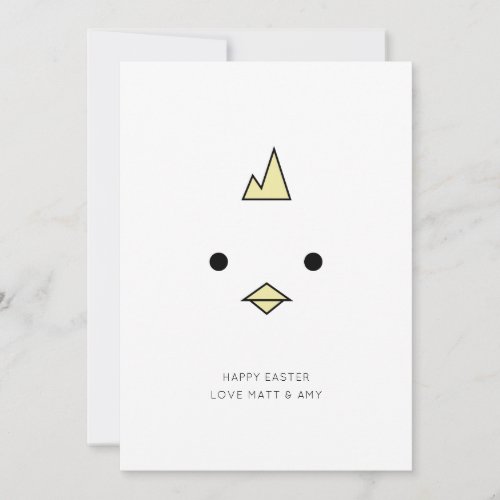 Cute Chick Face Easter Card