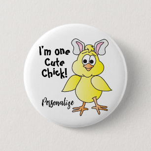 Cute Chick - Funny Expressions Button