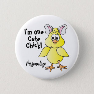 Cute Chick - Funny Expressions Button