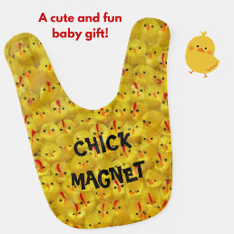 Cute CHICK MAGNET Easter Chicks Baby Bib for Boy