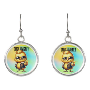 Cute Chick Magnet Funny Easter Earrings