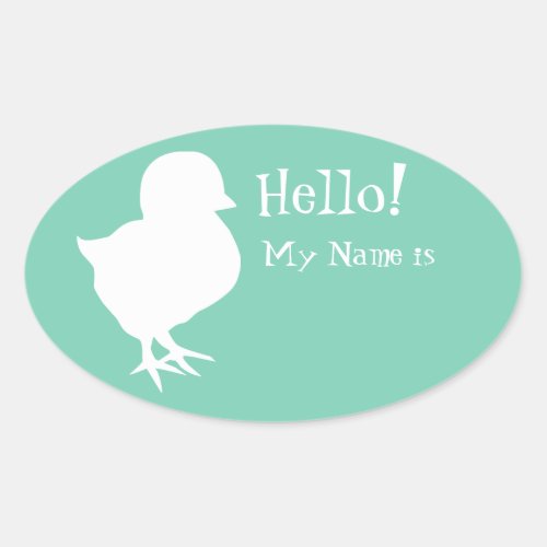 Cute Chick Name Tag