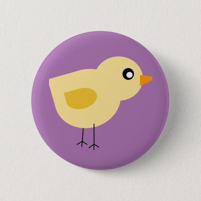 Cute Chick Pinback Button (Front)