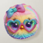 Cute Chick  Round Pillow