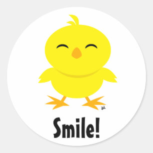 Cute Chick Smile Sticker