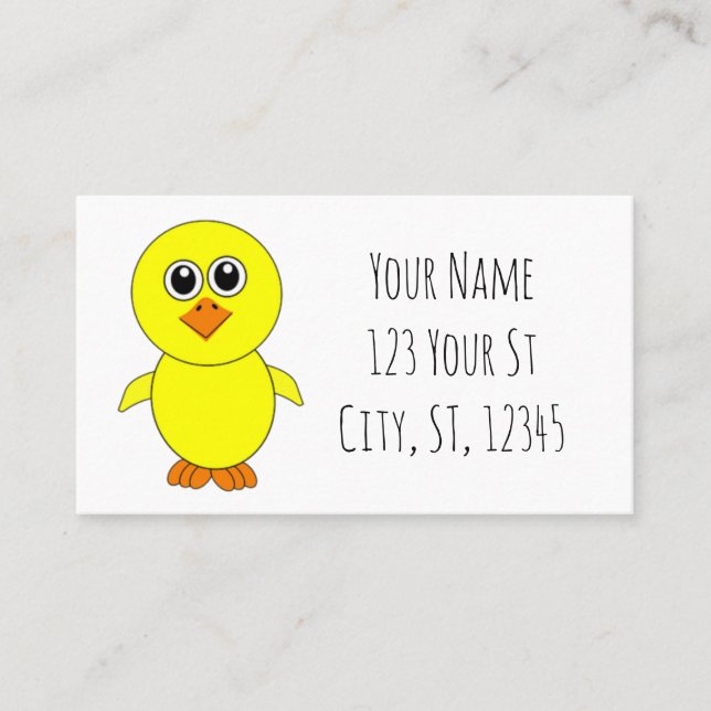 Cute Chick Thunder_Cove Business Card (Front)