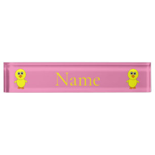 Cute Chick Thunder_Cove Desk Name Plate