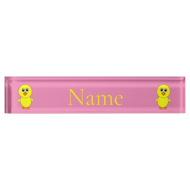 Cute Chick Thunder_Cove Desk Name Plate (Front)
