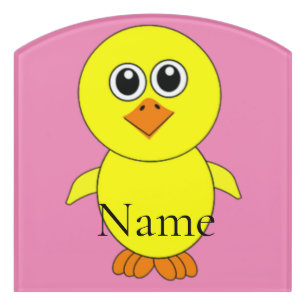 Cute Chick Thunder_Cove  Door Sign