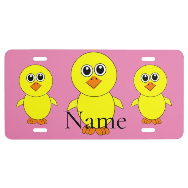 Cute Chick Thunder_Cove License Plate (Front)