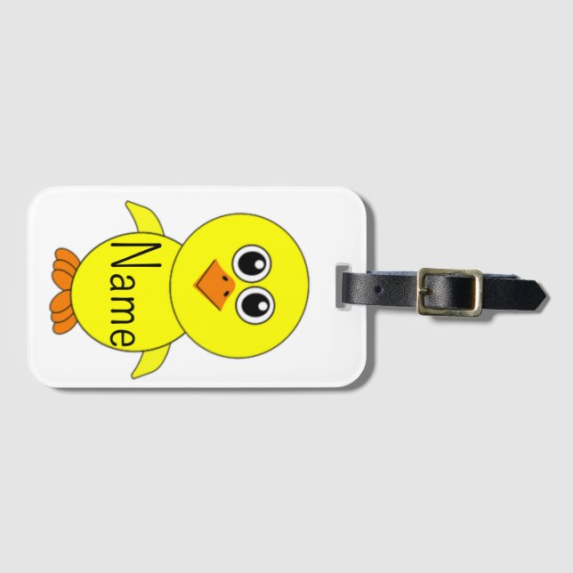 Cute Chick Thunder_Cove Luggage Tag (Front Horizontal)