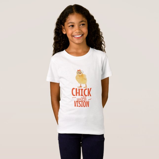 Cute Chick With Glasses - Chick With Vision T-Shirt (Front Full)
