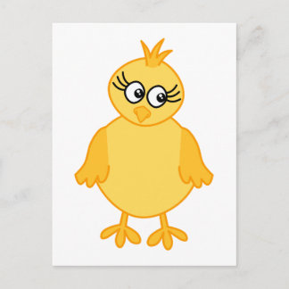 Cute Chick, Yellow Baby Bird. Postcard