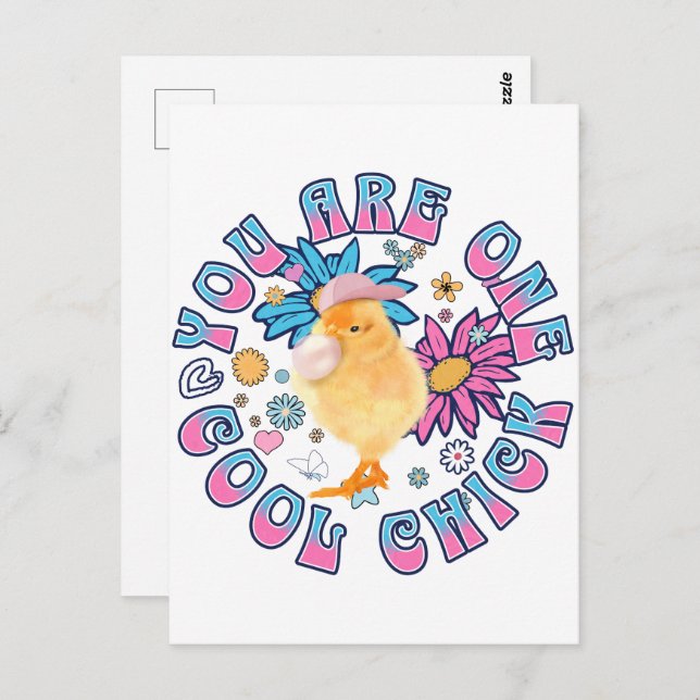 Cute Chick - You are One Cool Chick Postcard (Front/Back)