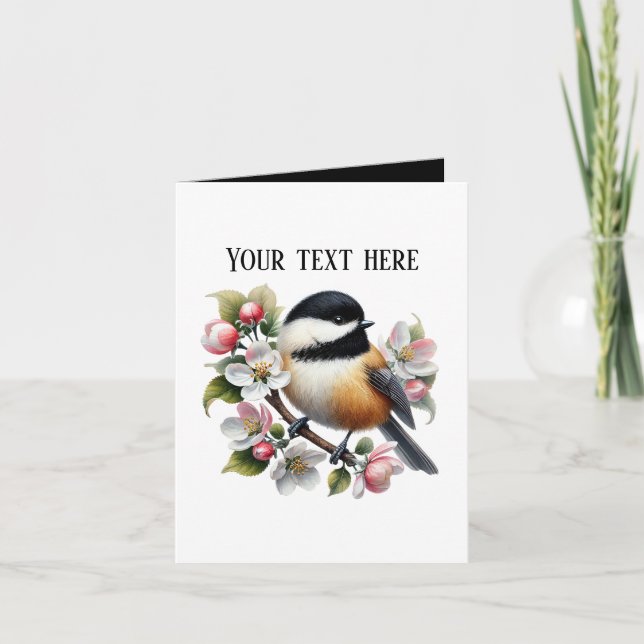 Cute Chickadee bird lovers  Card (Front)