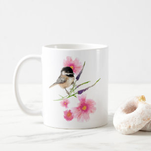 Cute Chickadee Watercolor Artwork Coffee Mug