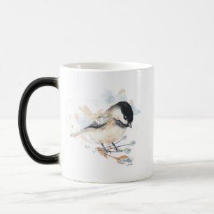 Cute Chickadee Watercolor Color Morph Mug
