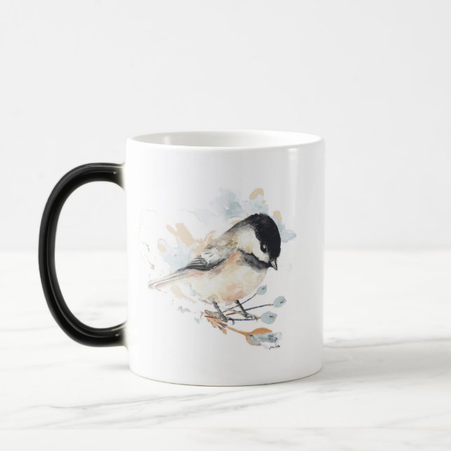 Cute Chickadee Watercolor Color Morph Mug (Left)