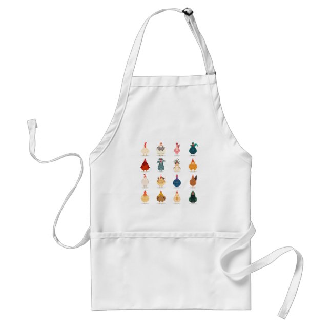 Cute Chicken Adult Apron (Front)