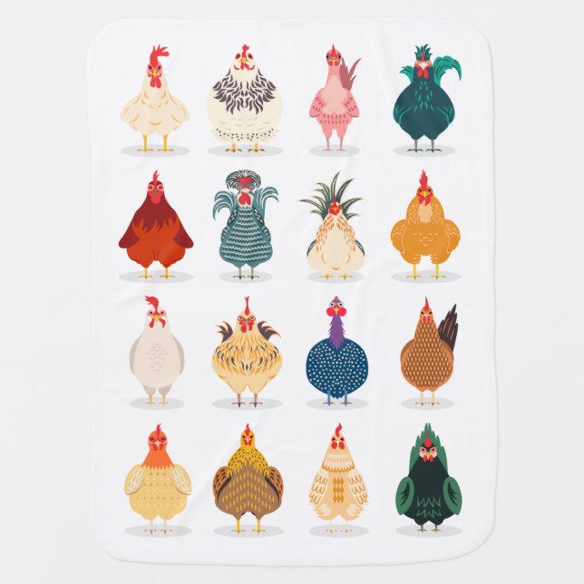 Cute Chicken Baby Blanket (Front)
