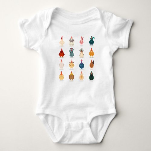 Cute Chicken Baby Bodysuit