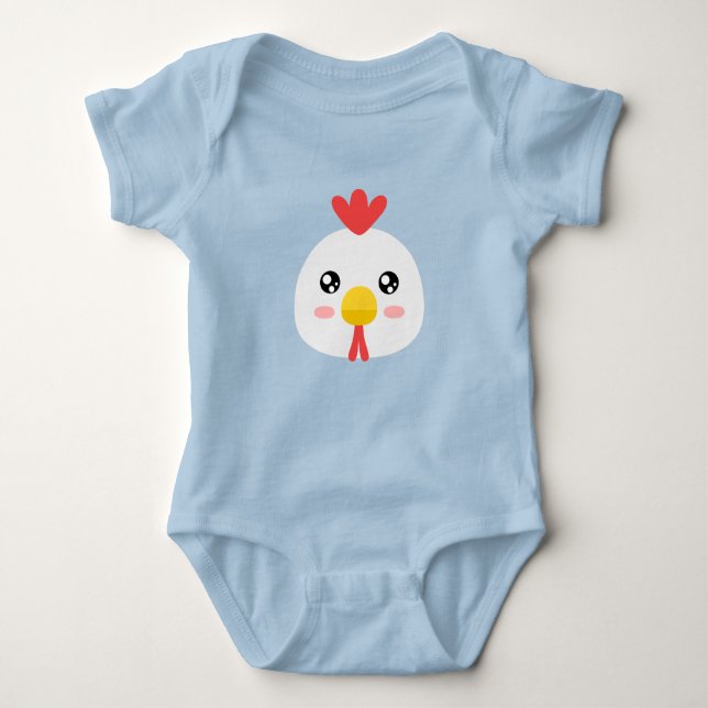 Cute Chicken Baby Bodysuit (Front)