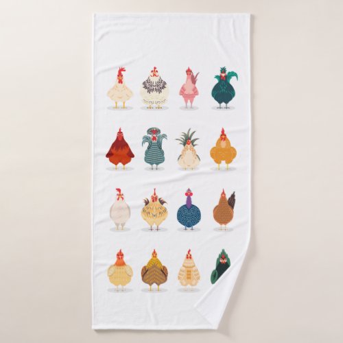 Cute Chicken Bath Towel