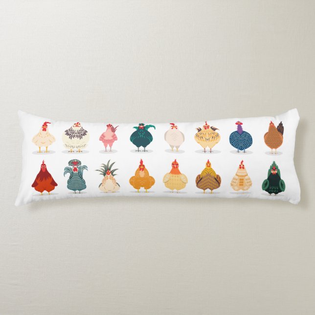 Cute Chicken Body Pillow (Front)