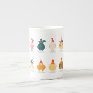 Cute Chicken Bone China Mug