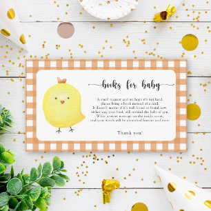 Cute chicken - books for baby ticket enclosure card