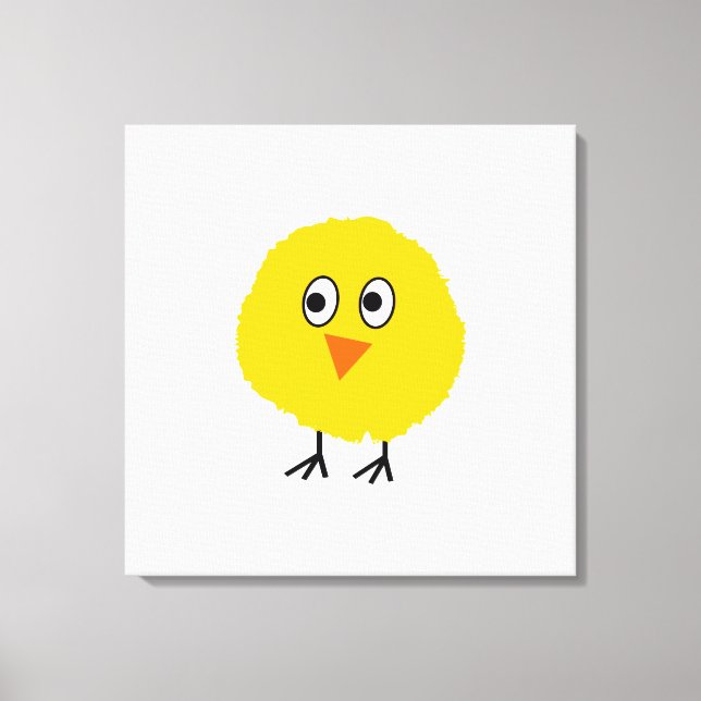 Cute chicken cartoon canvas print (Front)