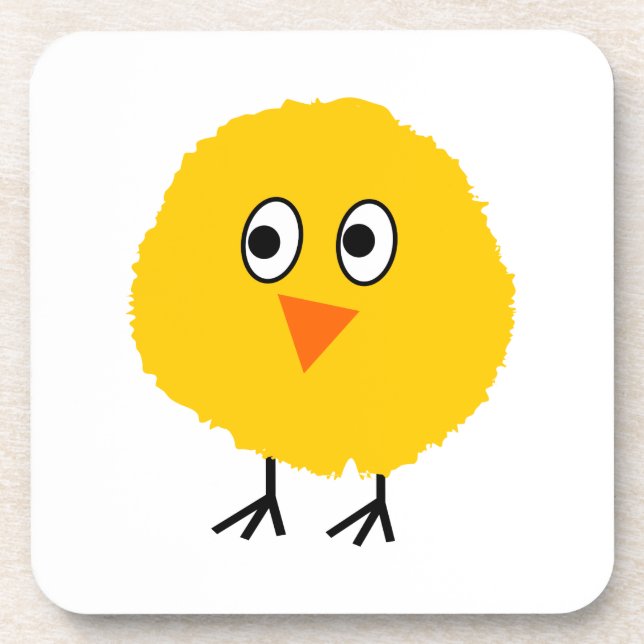 Cute chicken cartoon drink coaster (Front)