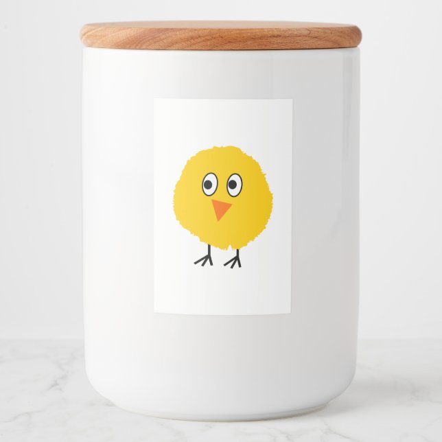 Cute chicken cartoon food label (Front)