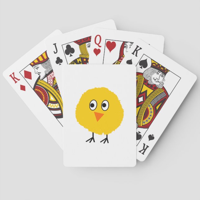 Cute chicken cartoon poker cards (Back)