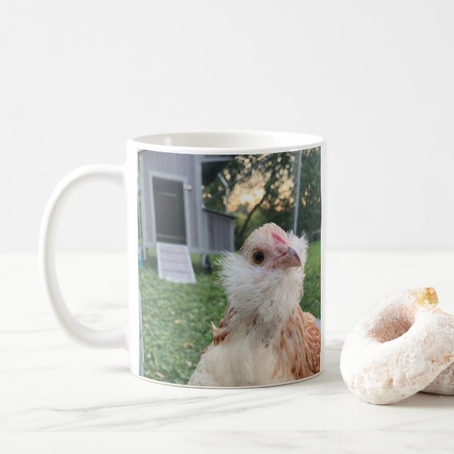 Cute Chicken Coffee Mug – Farmhouse Style (With Donut)