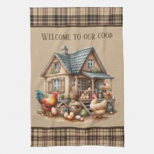 Cute chicken coop Country lovers Kitchen Towel