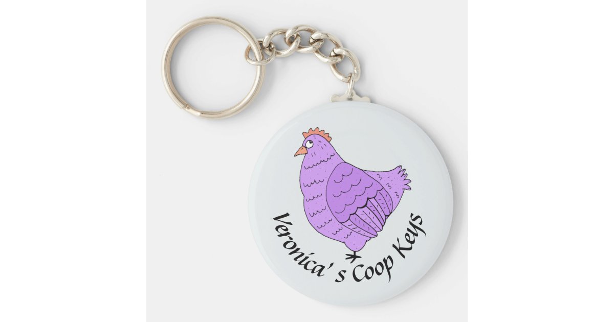 Cute Chicken Coop Customized Keychain