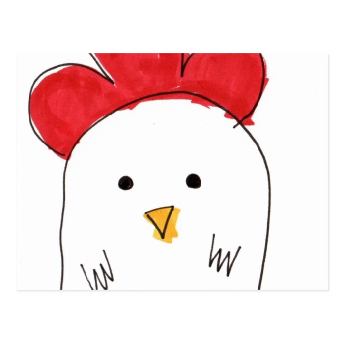 Cute Chicken Dolby Doodle Post Cards