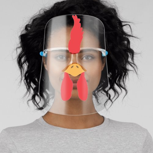 Cute Chicken Face Beak Halloween Costume Makeup Face Shield