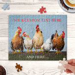 Cute Chicken Farm Birds Puzzle<br><div class="desc">Puzzle featuring chicken friends busy talking to each other on a wall. Lovely for an Easter celebration as well as any lazy Sunday afternoon ... </div>