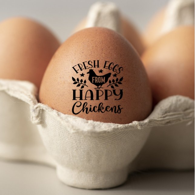 Cute Chicken Farm Fresh Floral Egg Rubber Stamp (Creator Uploaded)