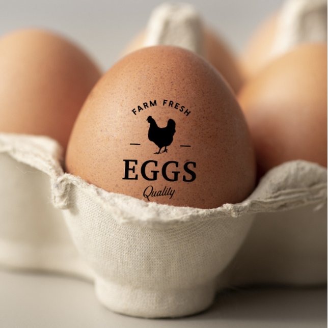 Cute Chicken Farm Fresh Floral Egg Rubber Stamp (Creator Uploaded)